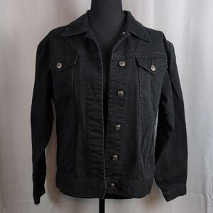 St.Johns Bay Women's Black Jean Jacket Medium